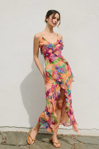 TROPICAL COSMO MAXI DRESS