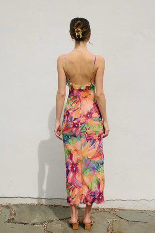 TROPICAL COSMO MAXI DRESS