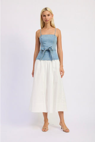 PARIS DENIM MIDI DRESS