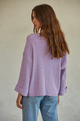 Ava Long Sleeve Sweater - Lavender