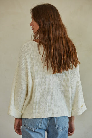 Ava Long Sleeve Sweater - Cream