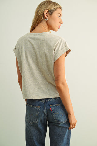 GILDA TOP - melange tan