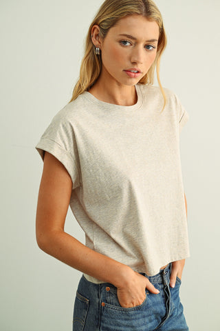 GILDA TOP - melange tan