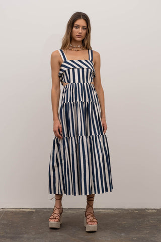 NAVY MIDI DRESS