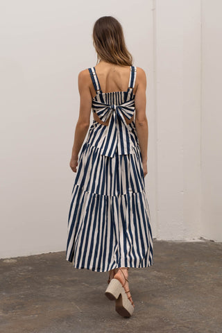 NAVY MIDI DRESS