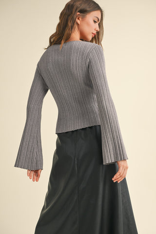 Nikki Long Sleeve Top GREY