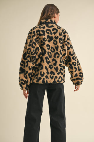 Jax Leopard sherpa jacket