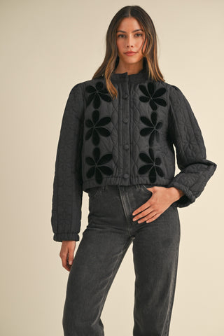 Adina quilted patch embroidery jacket