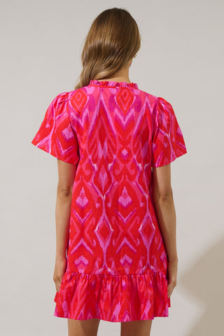 MINI DRESS RED/PINK