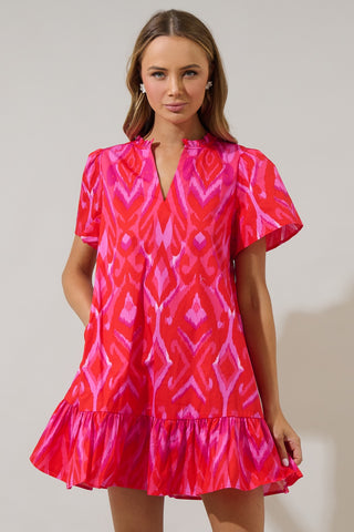 MINI DRESS RED/PINK
