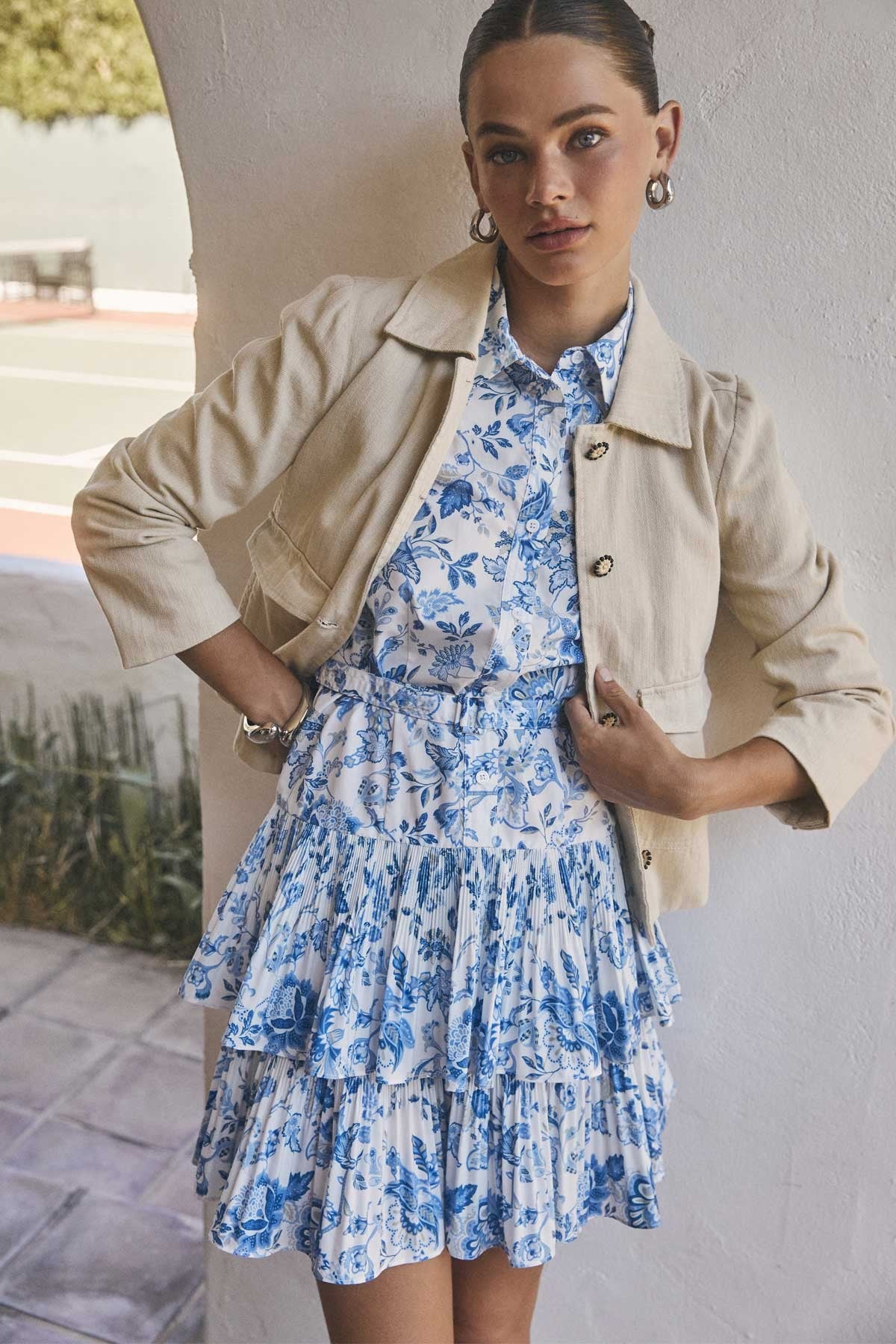 ABBY MINI DRESS - BLUE VOEMA ABBY MINI DRESS - BLUE VOEMA