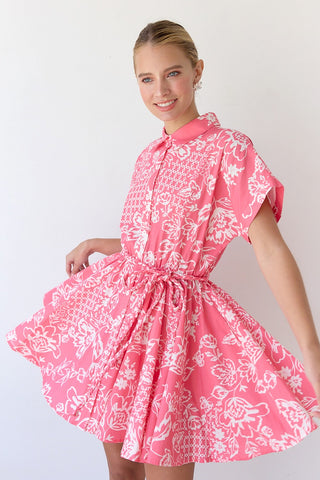 SARA MINI DRESS WITH BRAID TIE