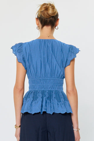 KIRBY BLUSE - FADED BLUE