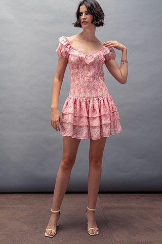 MAGALY RUFFLE MINI DRESS