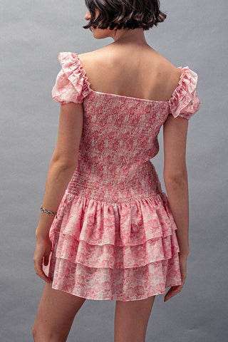 MAGALY RUFFLE MINI DRESS