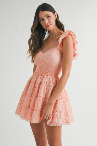 ARLET MINI DRESS - PEACH