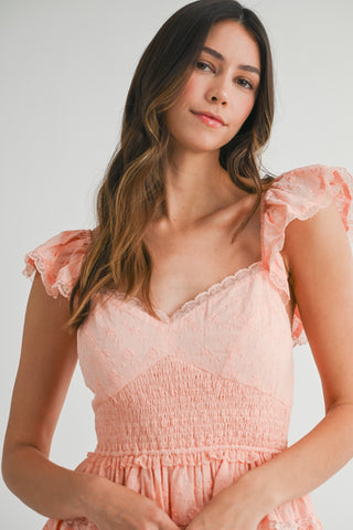 ARLET MINI DRESS - PEACH