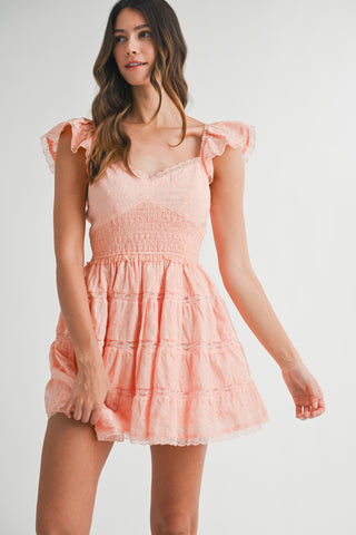ARLET MINI DRESS - PEACH