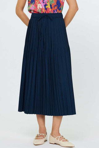 MARY WAIST PLEATED MIDI SKIRT
