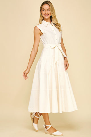 LIK WHITE MIDI DRESS