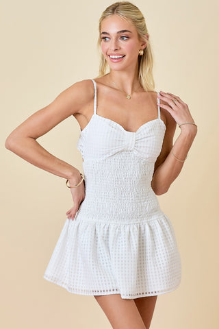 APRIL MINI DRESS - WHITE