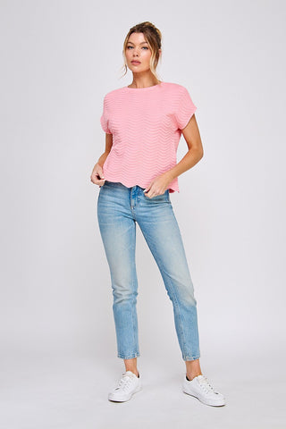 PIA KNIT TOP - STRAWBERRY PINK