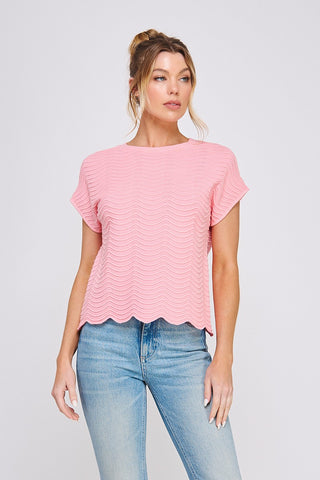 PIA KNIT TOP - STRAWBERRY PINK