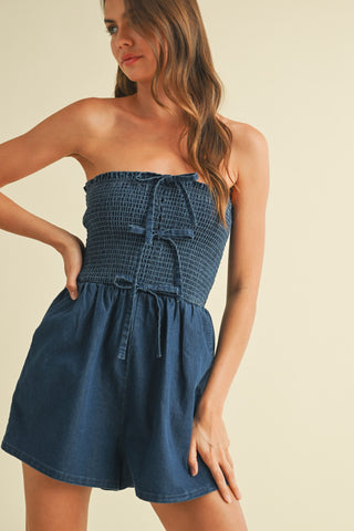 ALEX DENIM ROMPER
