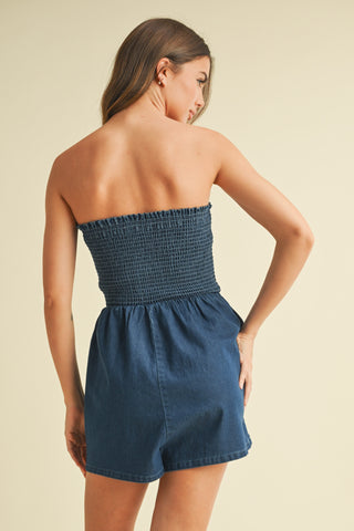 ALEX DENIM ROMPER
