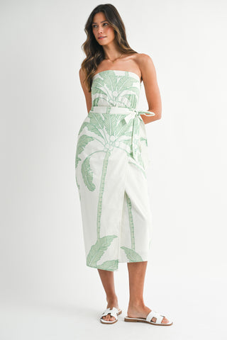 PALM TREE MIDI DRESS