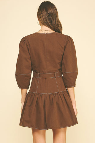 ALEX BELTED MINI DRESS - COCO