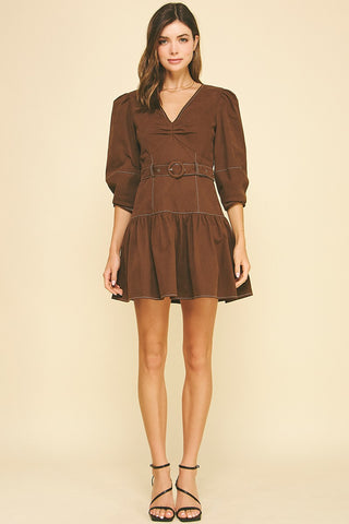 ALEX BELTED MINI DRESS - COCO