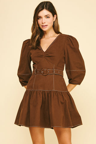 ALEX BELTED MINI DRESS - COCO