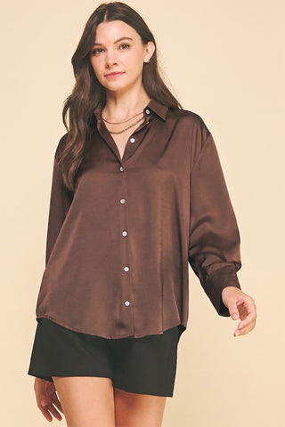 CAMILLE SHIRT - BROWN