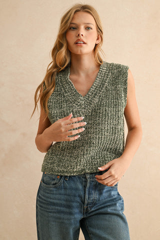TN TWO TONE VEST - GREEN