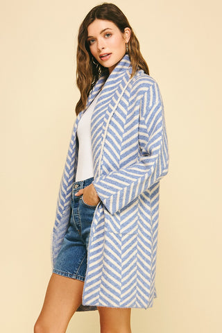 MORGAN CARDIGAN - BLUE