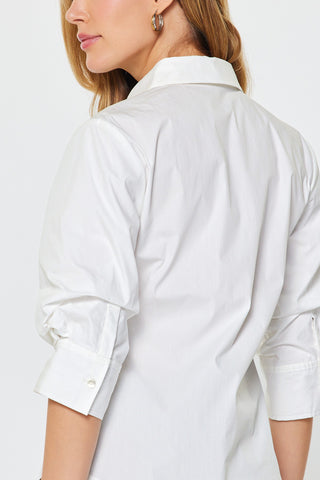 SOCORRO 3/4 SLV BUTTON DOWN BLOUSE