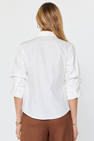 SOCORRO 3/4 SLV BUTTON DOWN BLOUSE