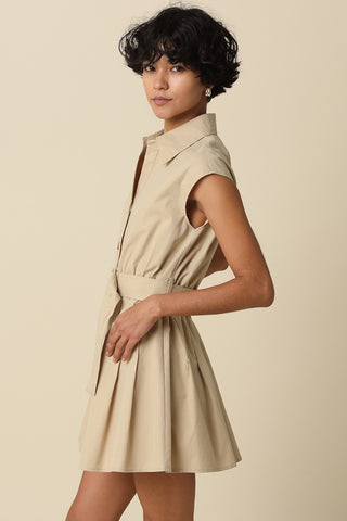 CLARA MINI DRESS - KHAKI
