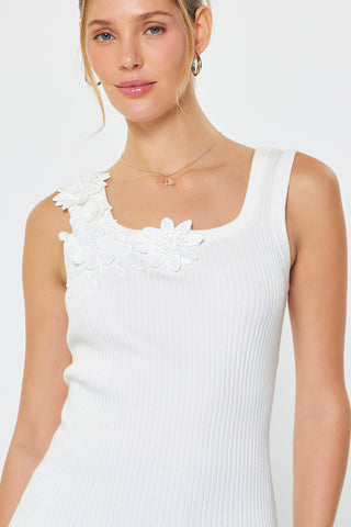 JOY FLORAL APPLIQUE TANK TOP