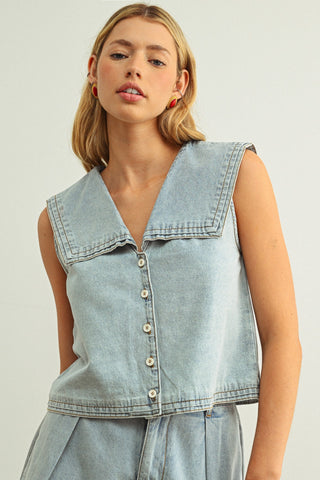 LIA DENIM TOP