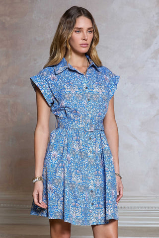 CELESTE BUTTON DOWN MIDI DRESS