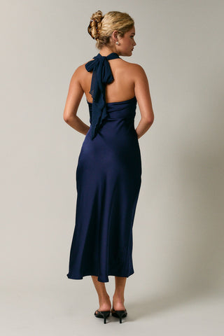 EDEN MIDI DRESS - NAVY