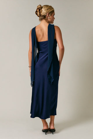 EDEN MIDI DRESS - NAVY