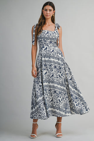 BOTONICAL MIDI DRESS