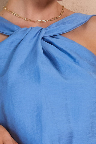NOELLE TWIST HALTER NECK SLEEVELESS TOP