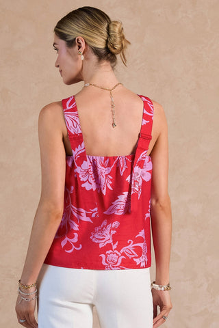 MARGOT TWIST HALTER NECK - RED