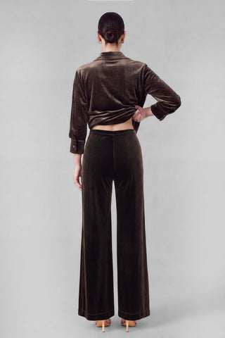LALI VELVET WIDE LEG PANTS