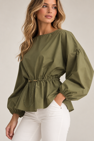 OLIVER TOP - OLIVE