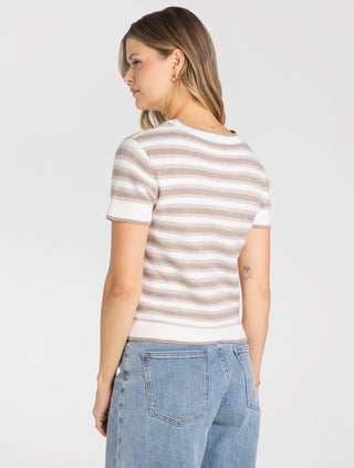 WELLES TOP - IVORY/BEIGE
